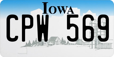 IA license plate CPW569