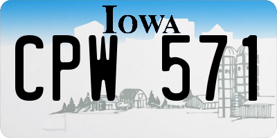 IA license plate CPW571