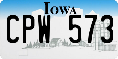 IA license plate CPW573