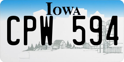 IA license plate CPW594