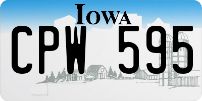 IA license plate CPW595
