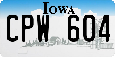IA license plate CPW604