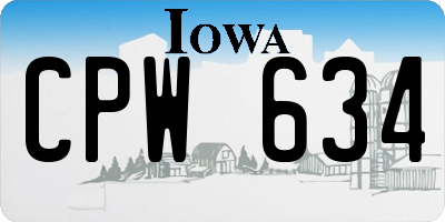 IA license plate CPW634