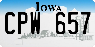 IA license plate CPW657