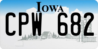IA license plate CPW682