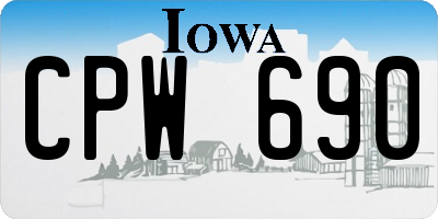 IA license plate CPW690