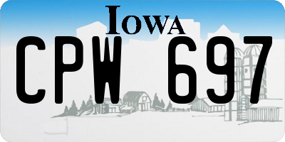 IA license plate CPW697