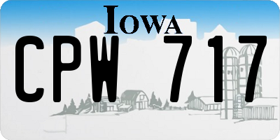 IA license plate CPW717