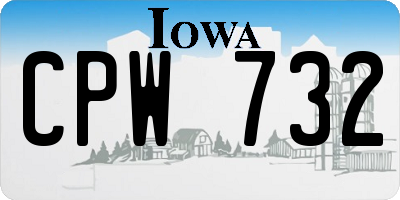IA license plate CPW732