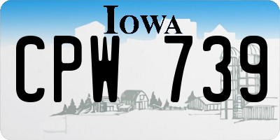 IA license plate CPW739