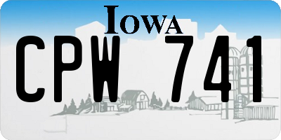 IA license plate CPW741
