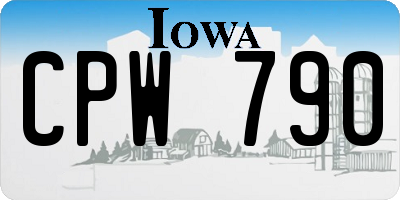 IA license plate CPW790