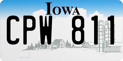 IA license plate CPW811
