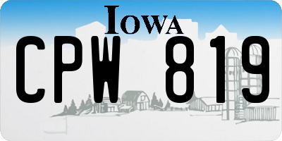 IA license plate CPW819