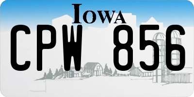 IA license plate CPW856