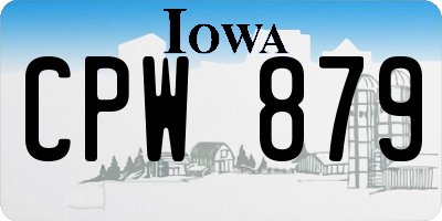 IA license plate CPW879