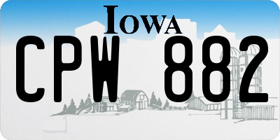 IA license plate CPW882