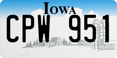 IA license plate CPW951