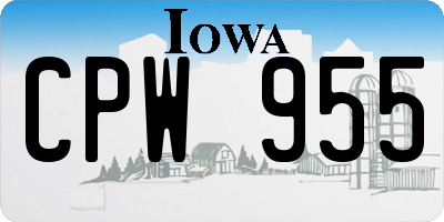 IA license plate CPW955