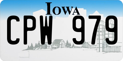 IA license plate CPW979