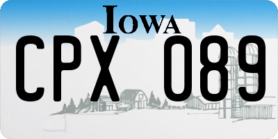IA license plate CPX089