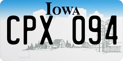 IA license plate CPX094