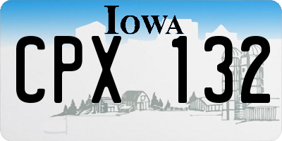 IA license plate CPX132