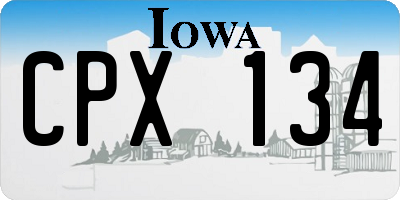 IA license plate CPX134