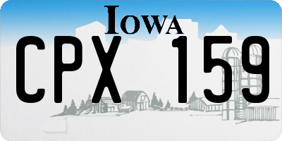 IA license plate CPX159