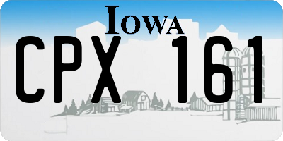IA license plate CPX161