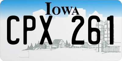 IA license plate CPX261