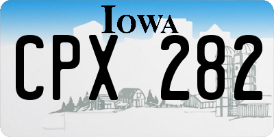 IA license plate CPX282