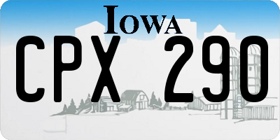 IA license plate CPX290