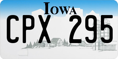 IA license plate CPX295
