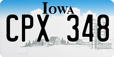 IA license plate CPX348