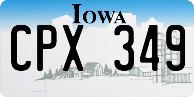 IA license plate CPX349
