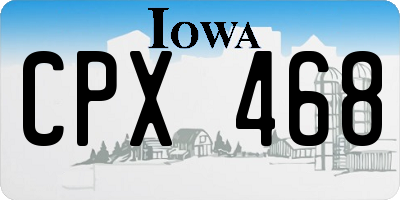 IA license plate CPX468