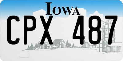 IA license plate CPX487