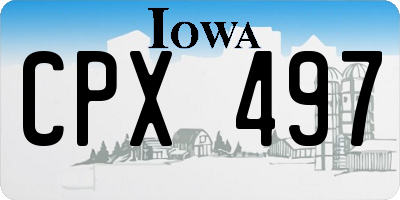 IA license plate CPX497