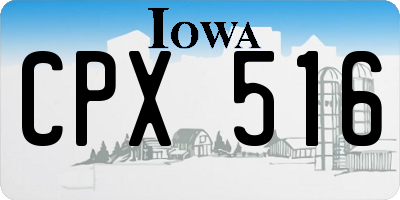 IA license plate CPX516