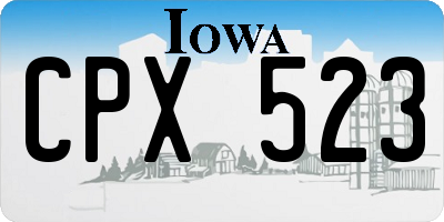 IA license plate CPX523