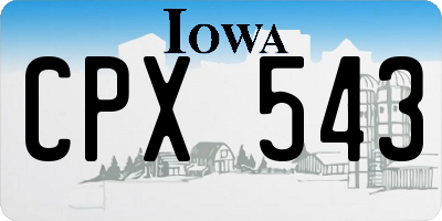 IA license plate CPX543