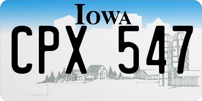 IA license plate CPX547