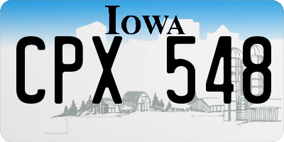 IA license plate CPX548