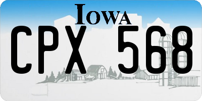 IA license plate CPX568