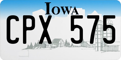 IA license plate CPX575
