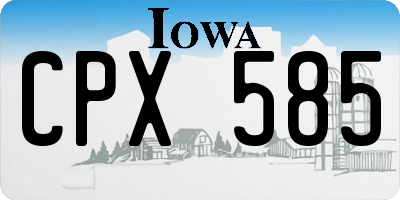 IA license plate CPX585