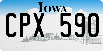 IA license plate CPX590