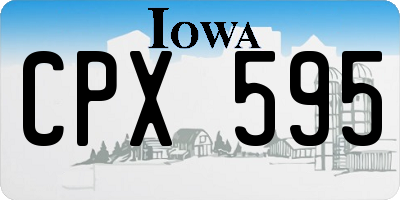 IA license plate CPX595