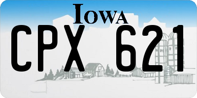 IA license plate CPX621